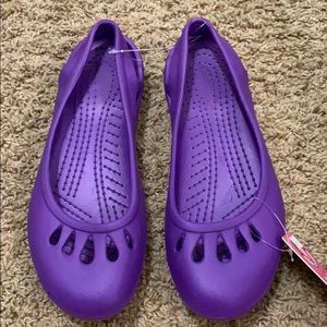 Croc style ballet flats